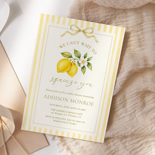 Invitación Fiesta de Baby Shower del Limón Main Squeeze (Subido por el creador)