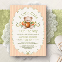 Fiesta de Baby Shower del Osito de Naranjas Little