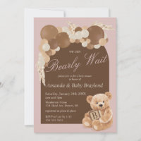Fiesta de Baby Shower del Oso de Peluche Boho Rosa