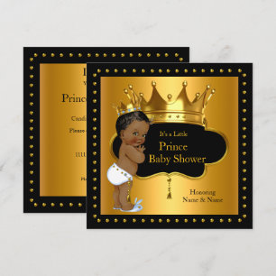 Invitación Fiesta de Baby Shower del Príncipe Bebe Niño Coron