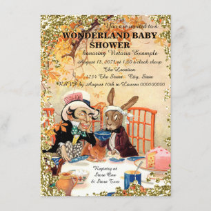 Invitación Fiesta de Baby Shower del Sombrerero Loco