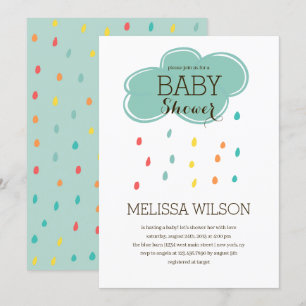 Invitación Fiesta de Baby Shower en la nube