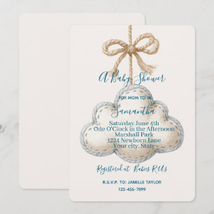 Invitación Fiesta de baby shower en la nube nueve