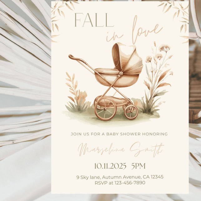 Invitación Fiesta de Baby Shower "Enamorarse" (Subido por el creador)