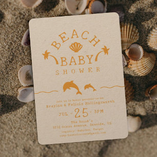 Invitación Fiesta de Baby Shower Escena del Océano de Orange