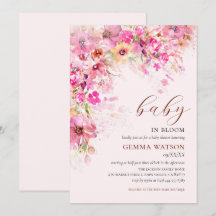 Fiesta de Baby Shower Floral Acuarela Baby en Flor