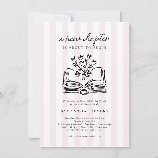 Invitación Fiesta de Baby Shower Floral de Cuento de Hadas Co (Anverso)