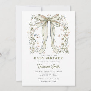 Invitación Fiesta de Baby Shower Floral de Flores Silvestres 