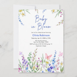 Invitación Fiesta de Baby Shower Floral de Primavera 'Baby en