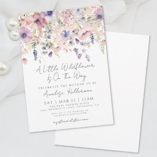 Invitación Fiesta de Baby Shower Floral Pastel Una Pequeña Fl