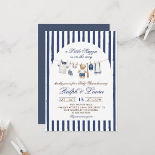Invitación Fiesta de Baby Shower Little Slugger