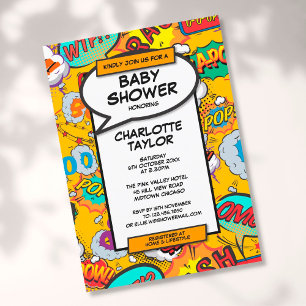 Invitación Fiesta de Baby Shower Moderna y Neutral en cuanto 
