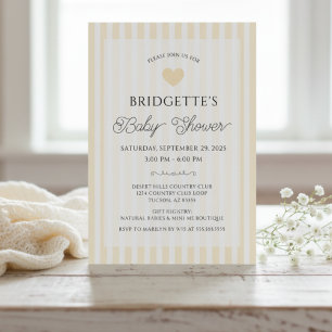 Invitación Fiesta de Baby Shower Moderno Amarillo Country Clu