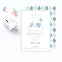 Fiesta de Baby Shower Niño Carrito de Golf Azul El
