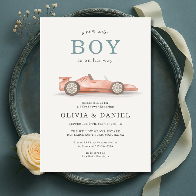 Invitación Fiesta de Baby Shower para Parejas de Autos de Car (Subido por el creador)