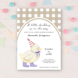 Invitación Fiesta de Baby Shower Pato Afortunado
