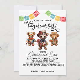 Invitación Fiesta de Baby Shower por el Día de los Muertos en