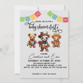 Invitación Fiesta de Baby Shower por el Día de los Muertos en