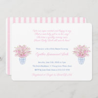 Fiesta De Baby Shower Preppy Pink And Blue Little 