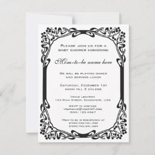 Invitación Fiesta de Baby Shower Retro Art Déco Jazz Vintage