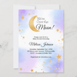 Invitación Fiesta de Baby Shower Rosa Azul Neutro al Género S