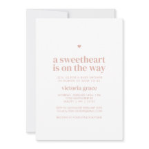 Fiesta de Baby Shower Rosa Un Pequeño Corazón Dulc