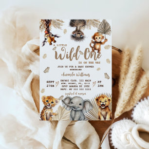 Invitación Fiesta de Baby Shower Safari Salvaje