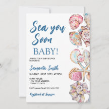 Fiesta de Baby Shower Seashell Sea You Soon