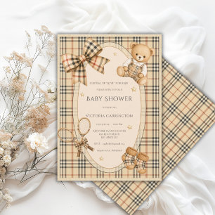 Invitación Fiesta de Baby Shower Sirviendo Amor de Cuadros Ma