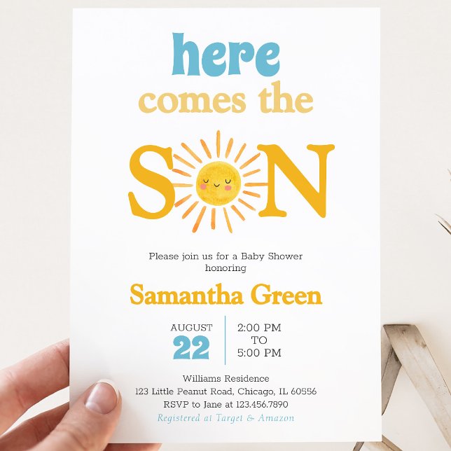 Invitación Fiesta de Baby Shower Soleado (Subido por el creador)