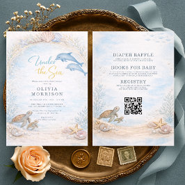 Invitación Fiesta de Baby Shower Todo en Uno Bajo el Mar