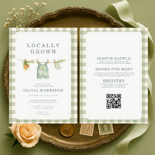 Invitación Fiesta de Baby Shower Todo en Uno Cultivado Localm