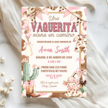 Fiesta de Baby Shower Vaquerita Española Rosa