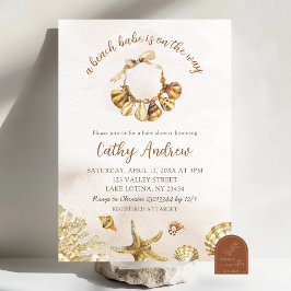 Invitación Fiesta de Baby Shower Verano Boho Playa Babe