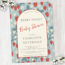 Fiesta de Baby Shower Vintage de Fresa Dulce de Ba