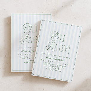 Invitación Fiesta de Baby Shower Vintage Preppy Boy