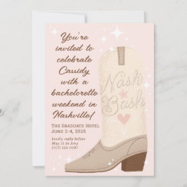 Invitación Fiesta de Bachelor de Bota de Bota de la Noche de
