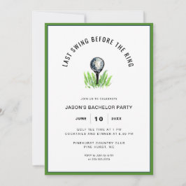 Invitación Fiesta de Bachelor de Golf