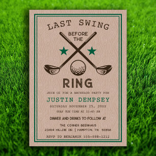 Invitación Fiesta de Bachelor de Golf