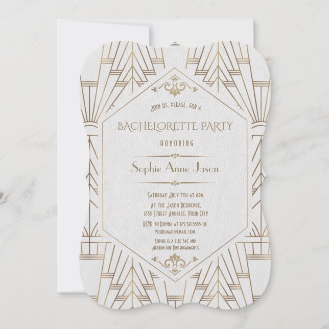 Invitación Fiesta de Bachelorette (Anverso)