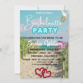 Invitación Fiesta de Bachelorette Beach de Verano Miami Weeke