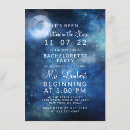 Invitación Fiesta de Bachelorette Celestial del cielo lunar