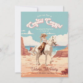 Invitación Fiesta de Bachelorette de Caballo de Nova Costera