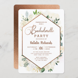 Invitación Fiesta de Bachelorette de Campo Rústico Fresco