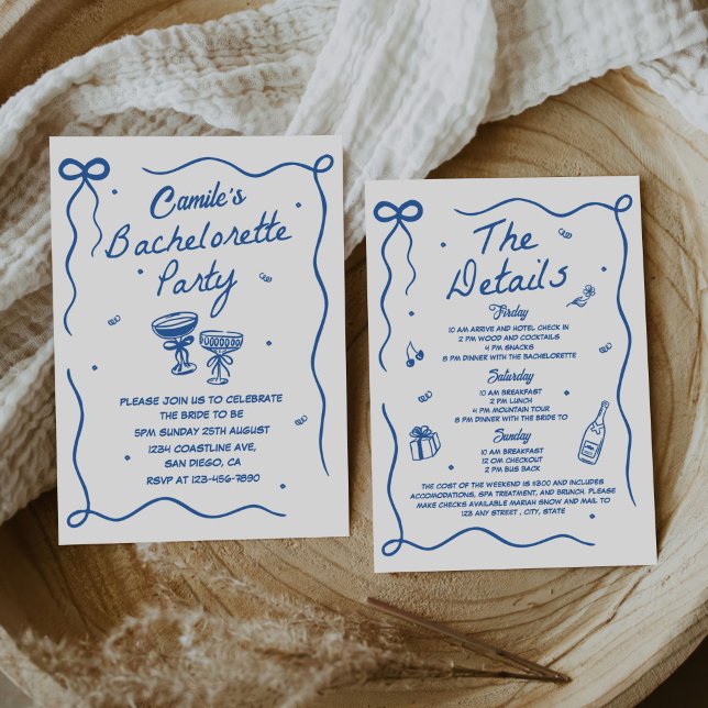 Invitación Fiesta de Bachelorette de Cocktail de mano caprich (Subido por el creador)