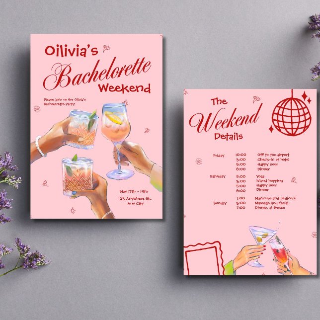 Invitación Fiesta de Bachelorette de cócteles (Subido por el creador)