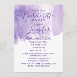 Invitación Fiesta de Bachelorette de color violeta púrpura