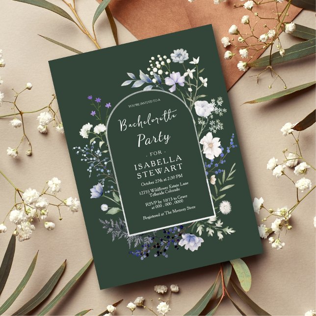 Invitación Fiesta de Bachelorette de Flor Silvestre Botánica (Subido por el creador)