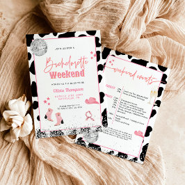 Invitación Fiesta de Bachelorette de la Cowgirl Disco | Boqui