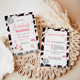 Invitación Fiesta de Bachelorette de la Cowgirl Disco | Boqui